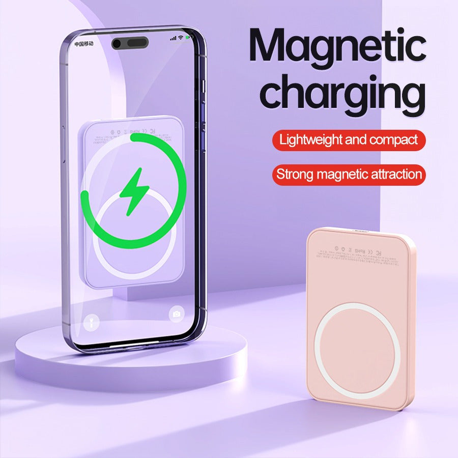 Winsway 5000mAh magnetic mini mobile power bank, supports PD and QC 3.0 fast charging, colorful and versatile, suitable for iPhone 17/16/15/14/13 series