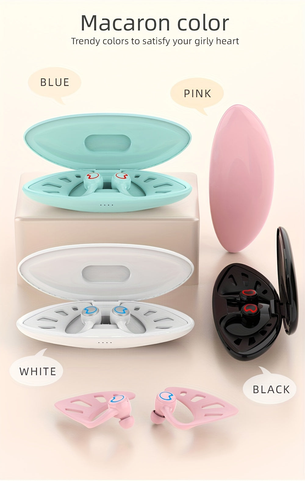 2024 New Original Couple's TWS Wireless Earbuds, High-Quality Wireless Headphones, Anime-Themed Earbuds, Mobile Phone Earphones, Valentine's Day Gift, Holiday Gift, Compatible with IOS and Android