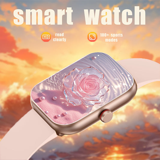 [Smart Watch] Brand New Large-Screen Smart Watch, High-Definition Voice Calls, Message Notifications, Multiple Sports Modes, Remote Photo Control, Compatible With Android/iPhone, Unisex, Suitable For Outdoor Sports, Sporting Events, Daily Wear, Football F