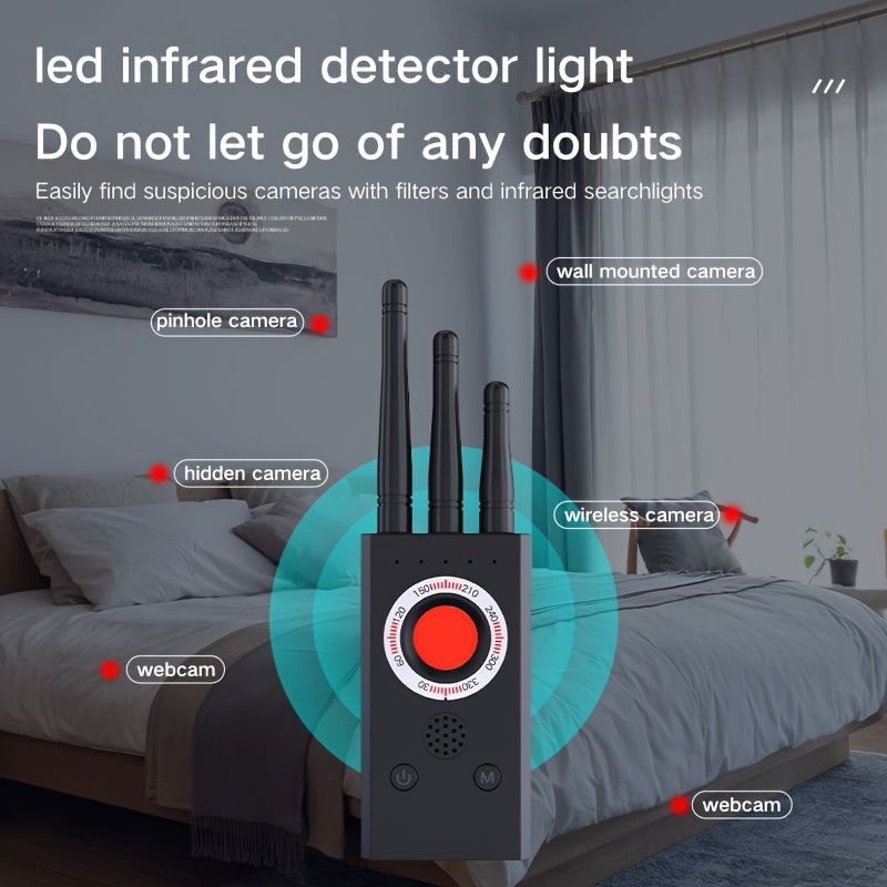 Rechargeable Portable Privacy Scanner - Accurately Detects Hidden Cameras, Wireless Infrared Cameras And USB Charging Bugs for Advanced Security And Privacy - No Wireless Signal Transmission for Extra Peace Of Mind