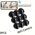 1/ 2/ 3/ 5/ 6/ 9/ 12pcs Wireless Remote Control Monitoring Camera, 1080P High-Definition, 2.4G Wifi, Wide-Angle Monitoring, Remote Observation, with Battery (180MA), Used for Home Security Wifi Monitoring Camera