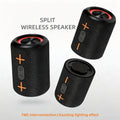 2-in-1 Wireless Speaker | Dual-channel Wireless Stereo Design with RGB Breathing Lights, Dual-mode Battery/USB Operation | Perfect for Indoor/Outdoor Parties, Offices, Bedrooms, Kitchens