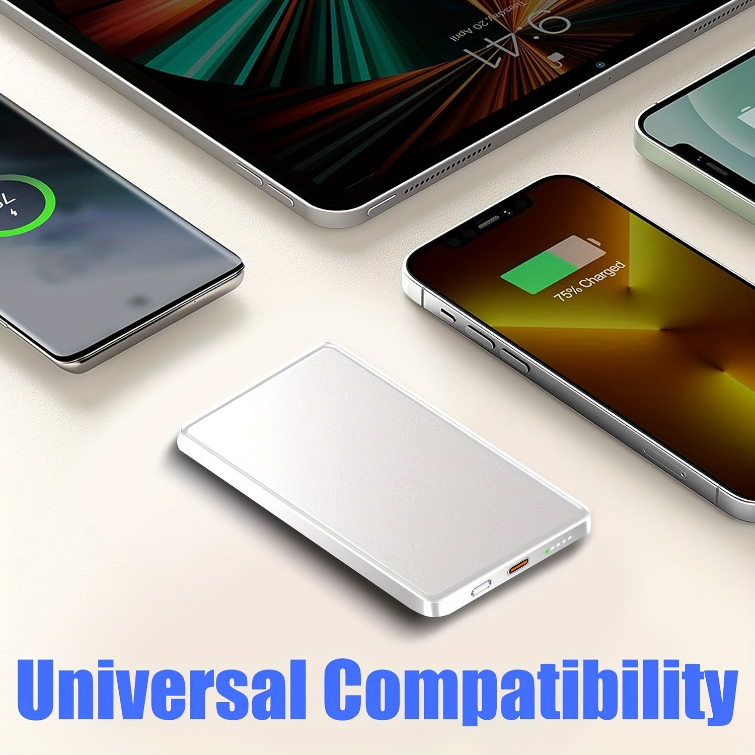 19.25W Charge, Magnetic Wireless Charge Mobile Power Supply, 5000mAh Mah Charging Bank