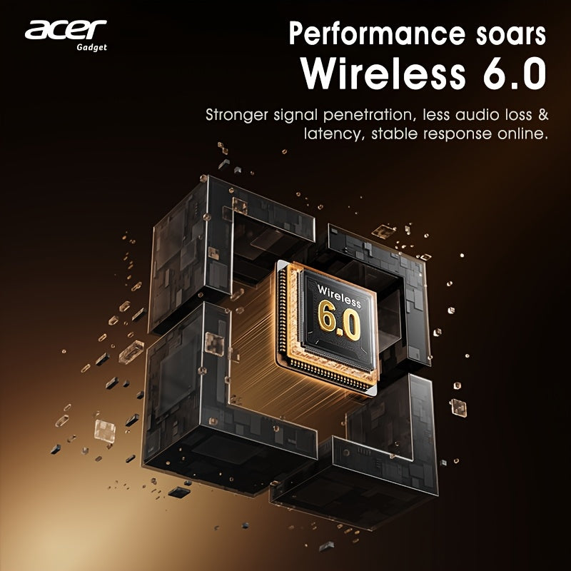 Acer New Wireless Wireless Earbuds, Mini In-Ear Headphones, With Noise Cancelling Microphone, Portable Lightweight Design, Long Battery Life, Wireless 5. 4 Headset Bass Stereo, Touch Control, Suitable For Phone Laptop Pad Mobile, Exercise