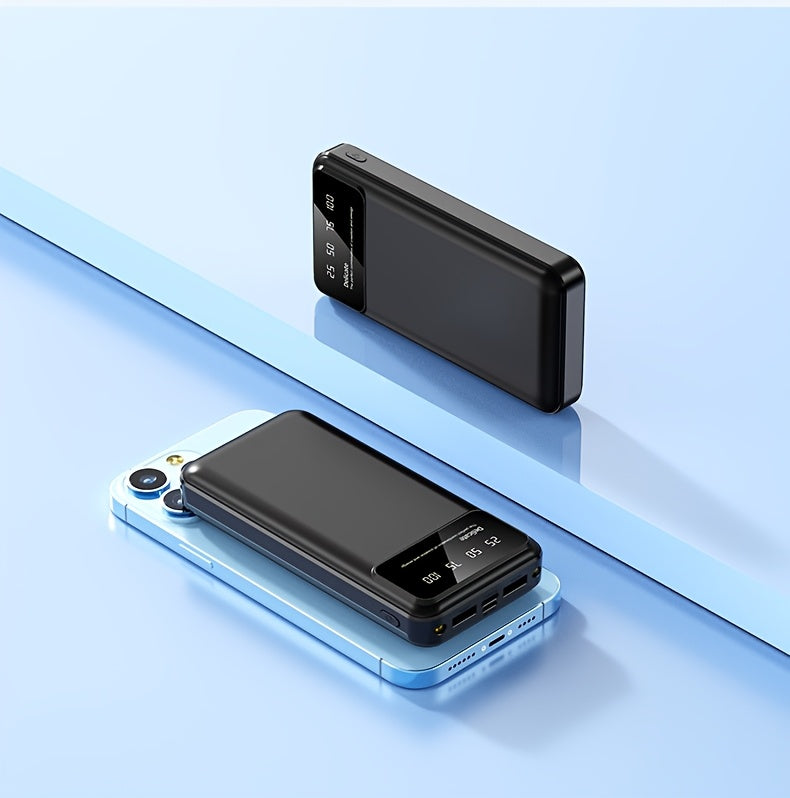 A Portable Power Bank with a Capacity of 50000Mah, Suitable for Charging Mobile Phones And Android Devices, Featuring an LED Display for Power Output And a Flashlight, Ideal for Outdoor Travel As an Emergency Power Source, Backup Battery Pack