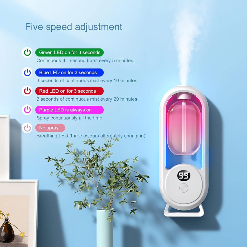 Sonic Technology Aromatherapy Humidifier with 7 Color LED Light - Quiet, USB Powered Mini Essential Oil Diffuser for Bedroom, Office, Cafe & Yoga And Bedroom Deodorization, Timer Setting, Humidifier, 5.07 Oz, SAP