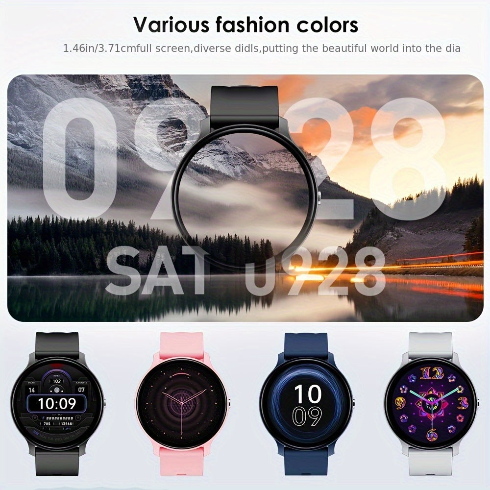 GWENLAND Smart Watch Compatible for with SIM-Free Wireless Calling, Music Control, IP68 Fitness Tracker Smartwatch, Step Counter/Pedometer, Distance Meter, 100+ Sport Modes, Rechargeable Battery, Compatible for Smartphone
