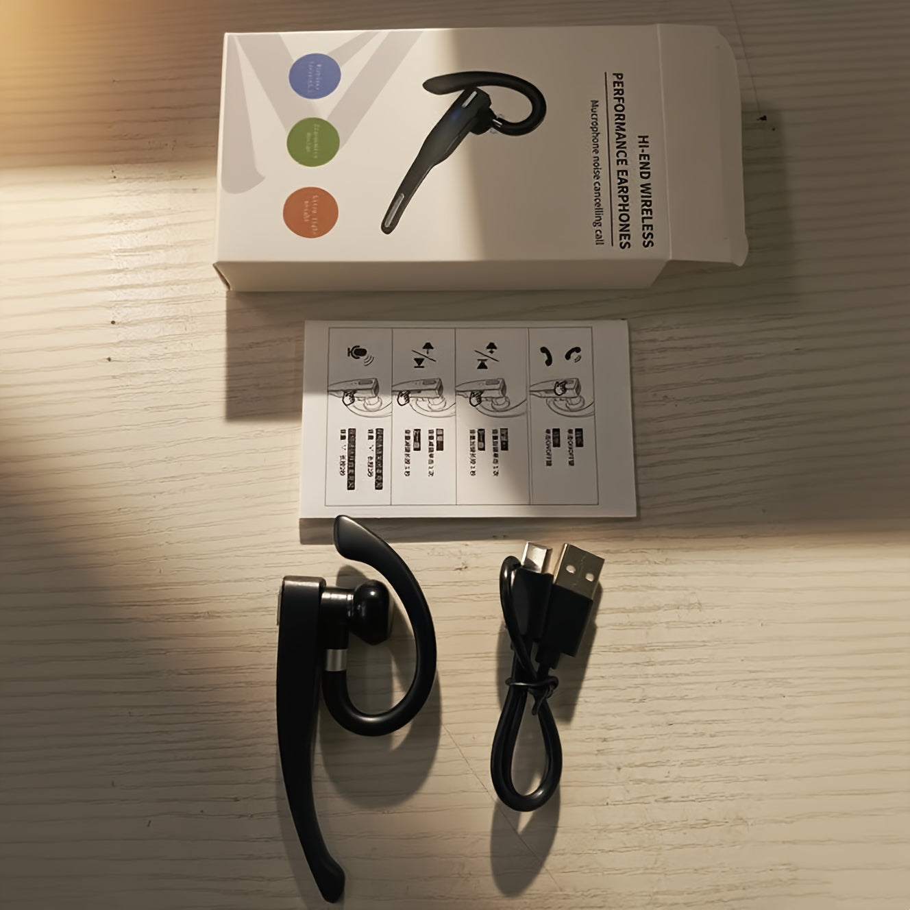 Wireless Single-ear Business Earbuds, Headphones with Microphone, Driving Headphones, Business Headphones, LongHours Of Standby Time, Suitable for Voice Call/video/sports/driving/work