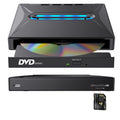 New 8-in-1 Luminous External CD DVD Drive, USB 3.0 Type-C Portable CD/DVD +/-RW Burner Player Hub With 3 USB Ports, TF/SD Card Reader, Compatible With Laptop Desktop PC Windows Linux OS