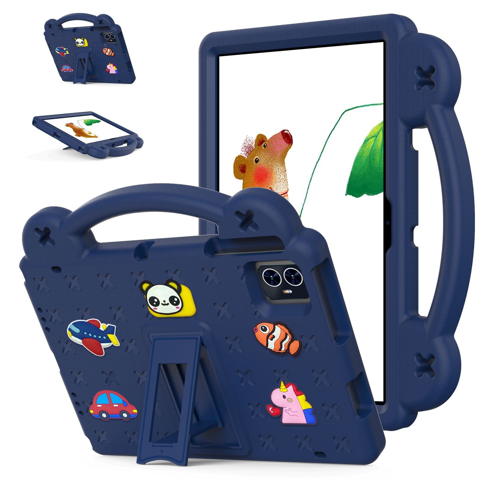 1pc Protective Case Suitable for T-mobile Revvl Tab 2(2025) Tablet, with a Stand and Handle- Shock-resistant EVA and PC Hybrid Shell