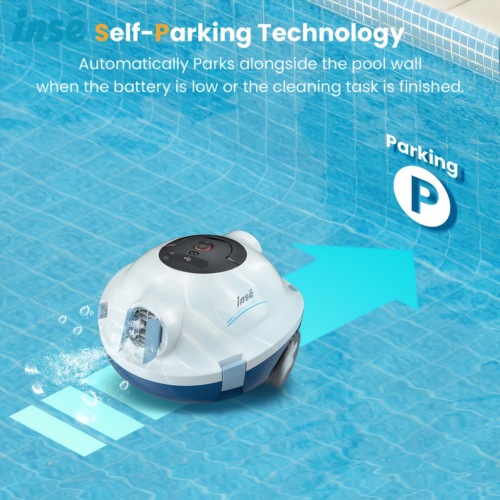 [Smart Pool Cleaning Robot] New Smart Pool Cleaning Robot -Say Goodbye to Manual Cleaning! INSE Cordless Pool Robot Effortlessly Maintains Your Pool with Full Automation, Saving You Time and Effort.Precision Navigation + Powerful Cleaning!Keeps Your Pool