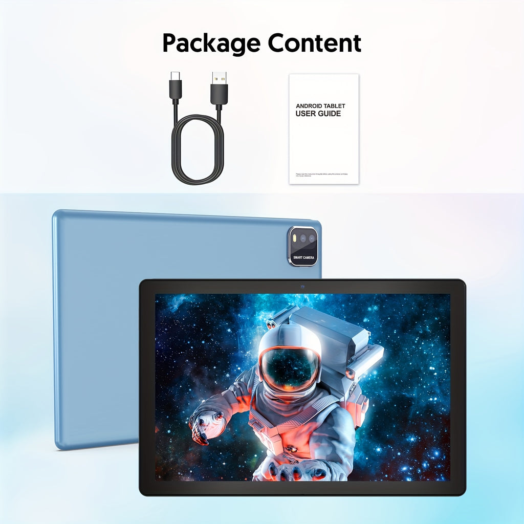 [Android 15 Tablet] Tablet Android 15 Tablets With 64GB ROM+12(3+9)GB RAM, 1TB Expand 2in 1 10 Inch Tablet With Optional Keyboard, Mouse, Case, Stylus, Pen, Powerful Quad-Core, WiFi, 6000mAh, 2MP+8MP Dual Camera, 1280 * 800 FHD IPS Screen, Three Optional