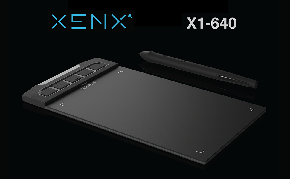 1pc XENX Drawing Tablet, ABS Material, 8192 Pressure Levels, 5080 LPI Pen Resolution, 266 PPS Reporting Rate, 2 Programmable Buttons, No Battery, Compatible with Mobile & Computer, Portable Design for Digital Art, Animation, Industrial Design