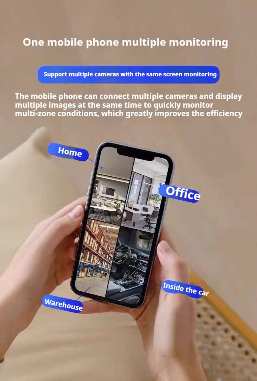 Losing Money.Mini Smart Camera, with WiFi Pet Monitor, Nanny/anti-theft Thief, Automatic High-definition Night Vision And Motion Detection Alarm, Perfect Family Small Camera, The Elderly, Car Monitoring 360-degree No Dead Angle Connection Mobile