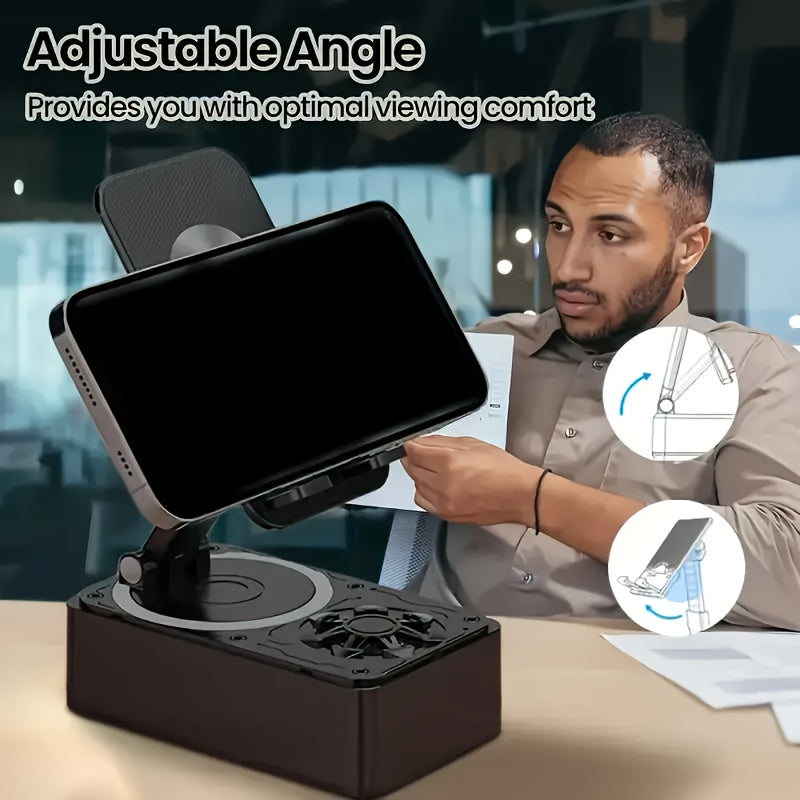 [Portable Wireless Speaker] New Portable Wireless Speaker With Mobile Phone Stand- Outdoor Wireless Speaker, Turtle Box Speaker- 1200mAh Battery, 6 Hours Of Playback Time, Loud Bass, Powerful Including USB Charging Cable- Perfect For Home, Car, Outdoor Ca