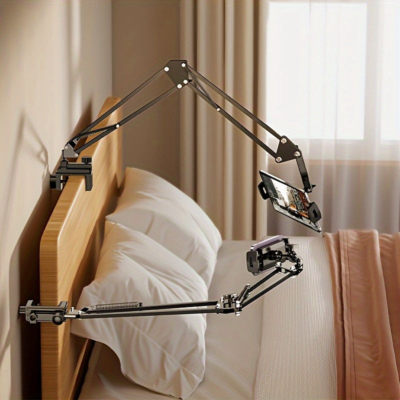 [Tablet & Phone Stand] Extended Desktop Stand, Long Arm Tablet Stand, Bedside Tabletop Stand, Suitable for Ipad, Smartphone Holder, Lazy Phone Holder, Bedside Stand, Mechanical Cantilever Stand