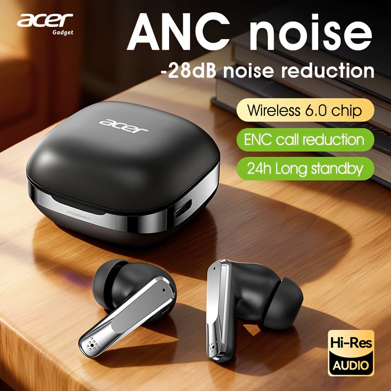 Acer New Wireless Wireless Earbuds, Mini In-Ear Headphones, With Noise Cancelling Microphone, Portable Lightweight Design, Long Battery Life, Wireless 5. 4 Headset Bass Stereo, Touch Control, Suitable For Phone Laptop Pad Mobile, Exercise