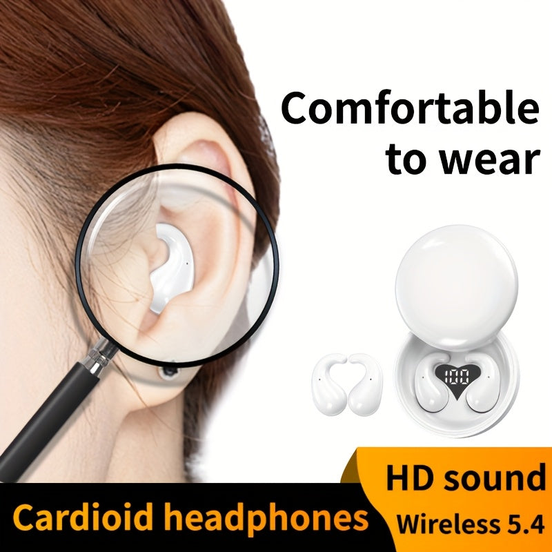 Ultra Thin Bluetooth Earphones, Wireless Earphones, Invisible Sleep Earphones, No Latency Gaming, Intelligent Noise Reduction, Ultra Long Battery Life, Mini Sleep Earphones, Ultra Long Standby, Comfortable to Wear, Bluetooth 5.4 Earphones, Suitable for Wo