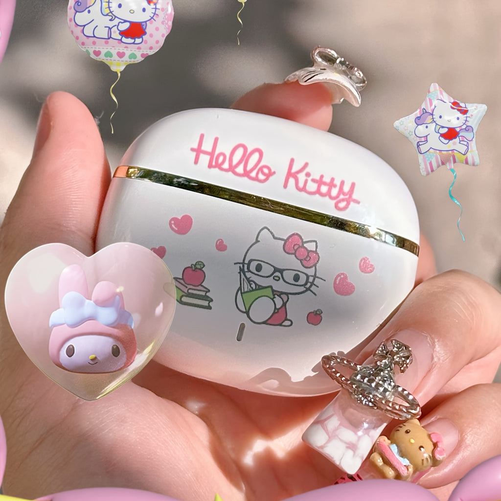 Sanrio Hellokitty for kuromi for cinnamoroll Wireless Wireless Earphones 3 Different Styles Available Cute Design Power Display Gaming Earplugs Unique Style Easy To Carry Smart Call Daily Exercise Go Out To Study Holiday Gifts Or Attractive Birthday Gifts