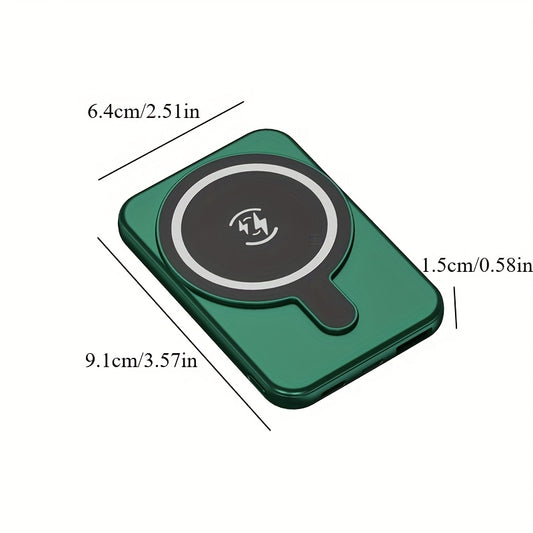 New Magnetic Power Bank 10000mAh, Mini Wireless Portable Charger, Fast Charging Bank, Type-C & Micro USB Input, USB Output, LED Power Display, Suitable for iPhone 16/15/14/13/12 Series And Samsung Android Phones, Travel Accessories Must Have