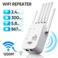 Signal Booster, 1200Mbps, Wi-Fi 6, Dual-Band 2.4G/5GHz, 6 Antennas (White), Wide Coverage, Strong Signal, Compatible with Smart Routers, Modern Wi-Fi Extender, CompactWiFi Signal Amplifier, 6 Antennas, Network Extender, Dual-Band 2.4GHz/5GHz