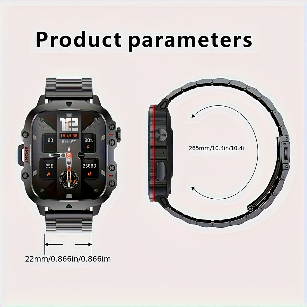 New Full-Touch Smartwatch for Men And Women Fitness Tracker with Watch Faces Wireless Calling And App Connectivity Over 100 Sports Modes Remote Camera Control Music Playback Alarm Clock Weather Forecast, The Perfect Halloween And Christmas Gift