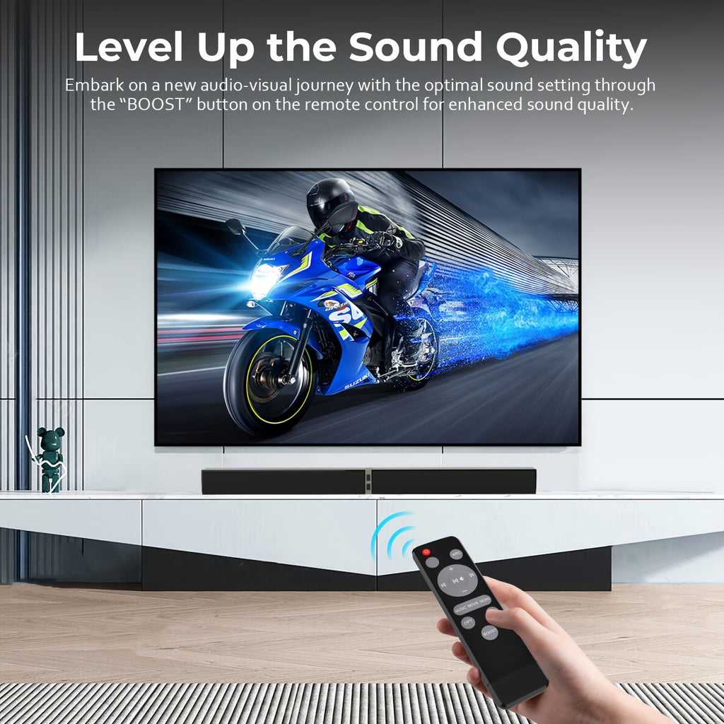 2 IN 1 TV Sound Bar, SoundBar For Smart TV, Wireless Speaker Surround Home Audio, Sound Bars With Subwoofer, ARC/Optical/AUX Connection, With Infrared Remote Control