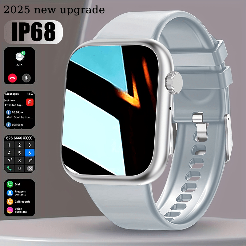 [Valentine's Day Gifts]IP68 Swim-Proof Smartwatch, Bluetooth Calling, HD Display, Music Control, Sleep And Monitoring, Long Battery Life Sports Watch, Compatible with IOS And Android, The Best Swimming Companion