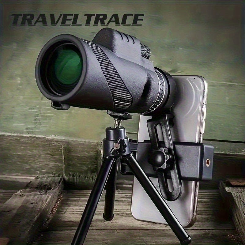10x42 Monocular Telescope HD | Portable Handheld with Phone Adapter - FMC Lens for Bird Watching, Wildlife, Hiking, Camping, Concerts & Sports | Ideal Christmas Gift, Stocking Stuffer