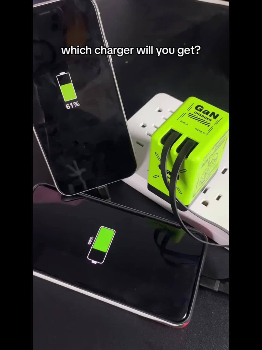 [Christmas Gift] Portable 66W/120W Gan Fast Charger With Retractable Cable And Foldable Plug, With Portable Retractable Charging Plug, Travel Adapter For Iphone 17/16/Pro/Pro Max/15/14, For Galaxy/Ultra Series - Green/Yellow/Black - Christmas Gift