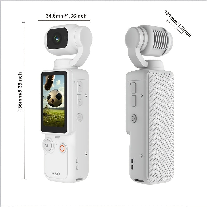 4K UHD 180° Rotating Lens Anti Shake Action Camera with 1.9 Inch Screen, Vlogging Camera, 2000mAh Battery, Lightweight for Vlogging & Travel - Perfect Gift for Halloween & Christmas, Vlogging Equipment, Sleek Design, Durable Construction