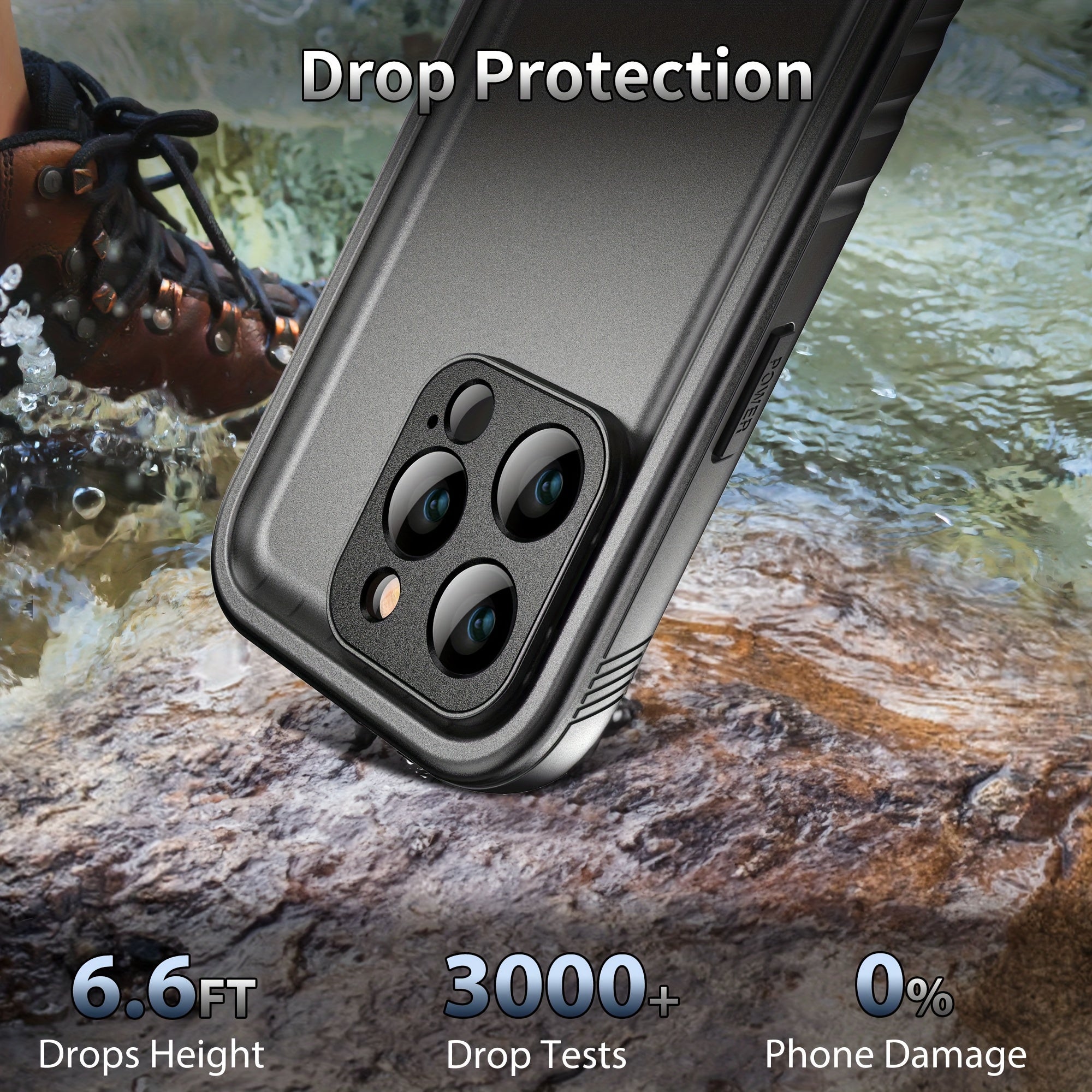 Phone Case - Underwater Protective Case for Iphone 14, 13, 11, 12, 15 Pro Max, SE2020, 2Nd SE2022, And 3Rd, Featuring a Built-In Screen Protector And a Transparent Back