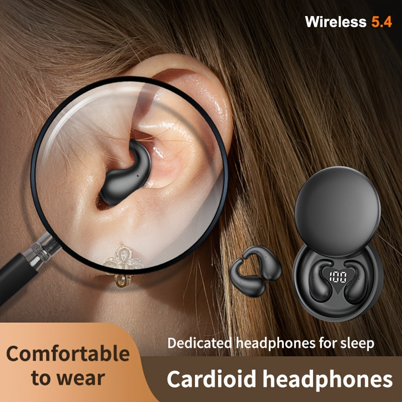 Ultra Thin Bluetooth Earphones, Wireless Earphones, Invisible Sleep Earphones, No Latency Gaming, Intelligent Noise Reduction, Ultra Long Battery Life, Mini Sleep Earphones, Ultra Long Standby, Comfortable to Wear, Bluetooth 5.4 Earphones, Suitable for Wo