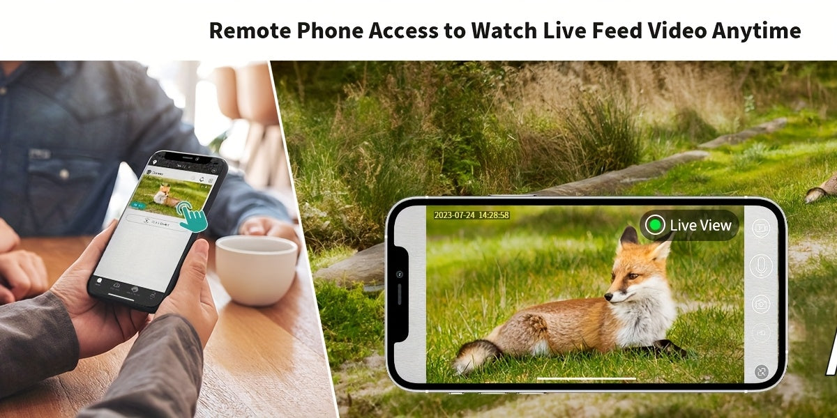 4pcs 4G LTE Cellular Trail Cameras with Ultra-HD Live View, Automatic Night Vision, A Built-in SIM Card, Remote Phone Access, 0.2s Motion Activation, And A Solar Panel for Use In Areas Without WiFi Signals. IP65 Waterproofing Makes Them Ideal for Hunting