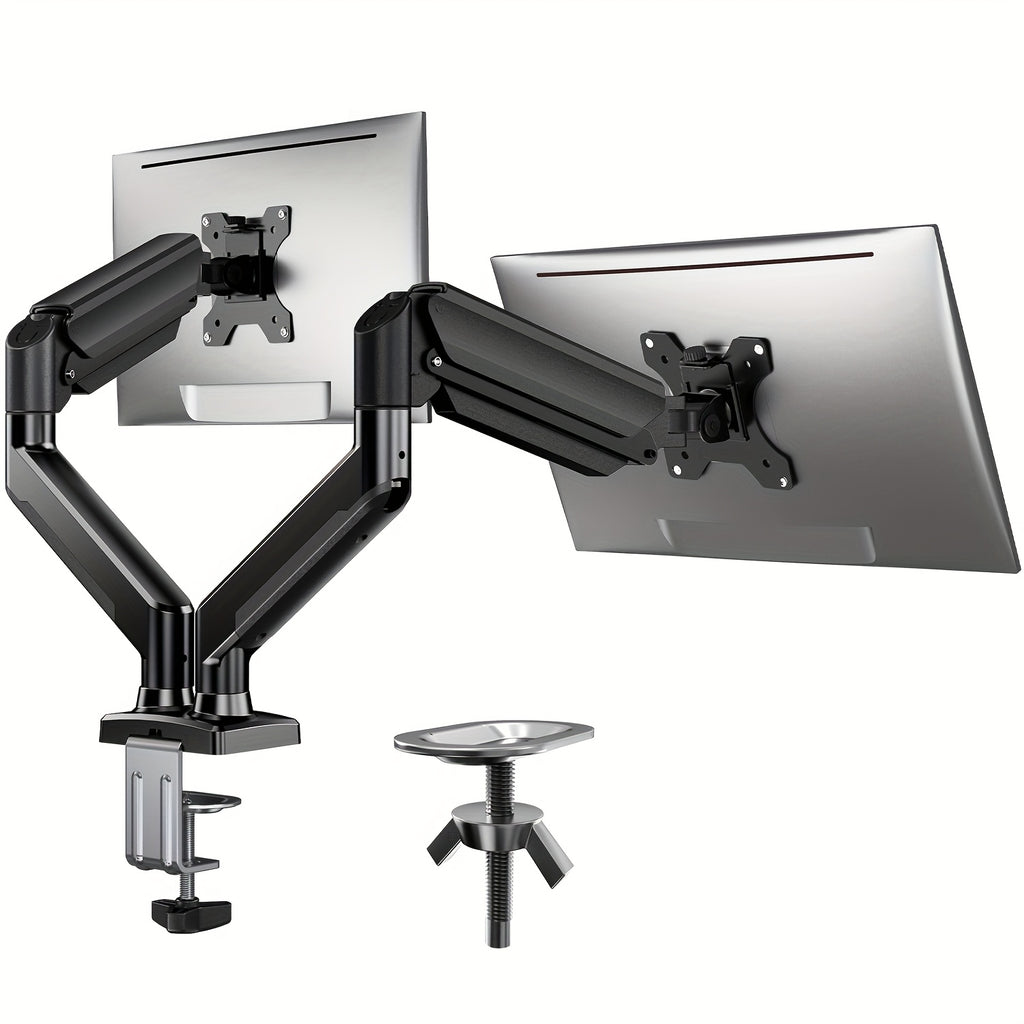 [Dual Monitor Mount] 32 Inches Screen Dual Monitor Mount, Home Kitchen Furniture, Max 22 Lbs Each Arm, Adjustable Dual Monitor Stand, Dual Monitor Arm With 180° Swivel, Tilt, 360° Rotation For Home Office, VESA 75/ 100mm