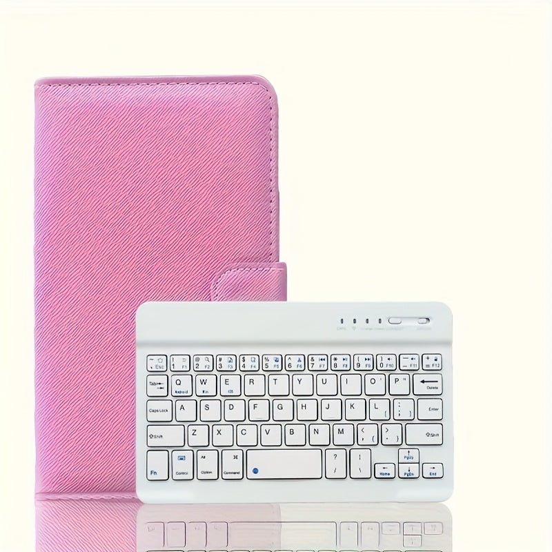 Portable Wireless Keyboard - Full-Size, Foldable, Black PU Leather, for Smartphones, Tablets, Laptops, Smartphone Typing, Laptop Accessory, Compact Style, Foldable Design, Smooth Typing, Highquality Keys, Business Professionals, Digital Nomads