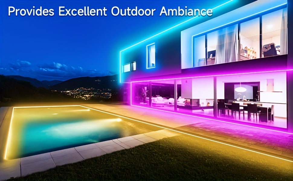 [LED Neon Lights] 1 Set Of LED Neon Lights 5m RGB LED String Lights With Remote Control APP Controller Waterproof Flexible Neon Lights With RGB LED Lights