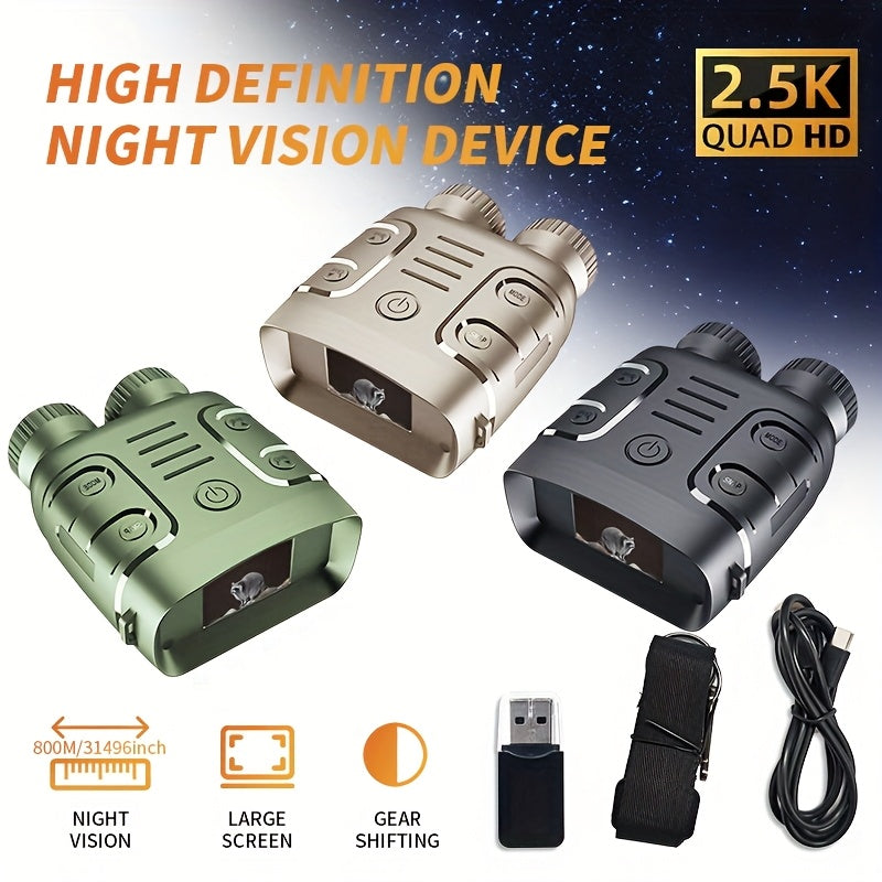 2026 HD2.5K Binocular Infrared Telescope Goggles 10X Zoom CMOS HD Night Vision Goggles Device Full-Black Visibility - Capture Stunning Photos & Videos Night Vision Scope Digital Zoom Ideal for Hunting, Boating & Outdoor Adventures Battery Powered HD