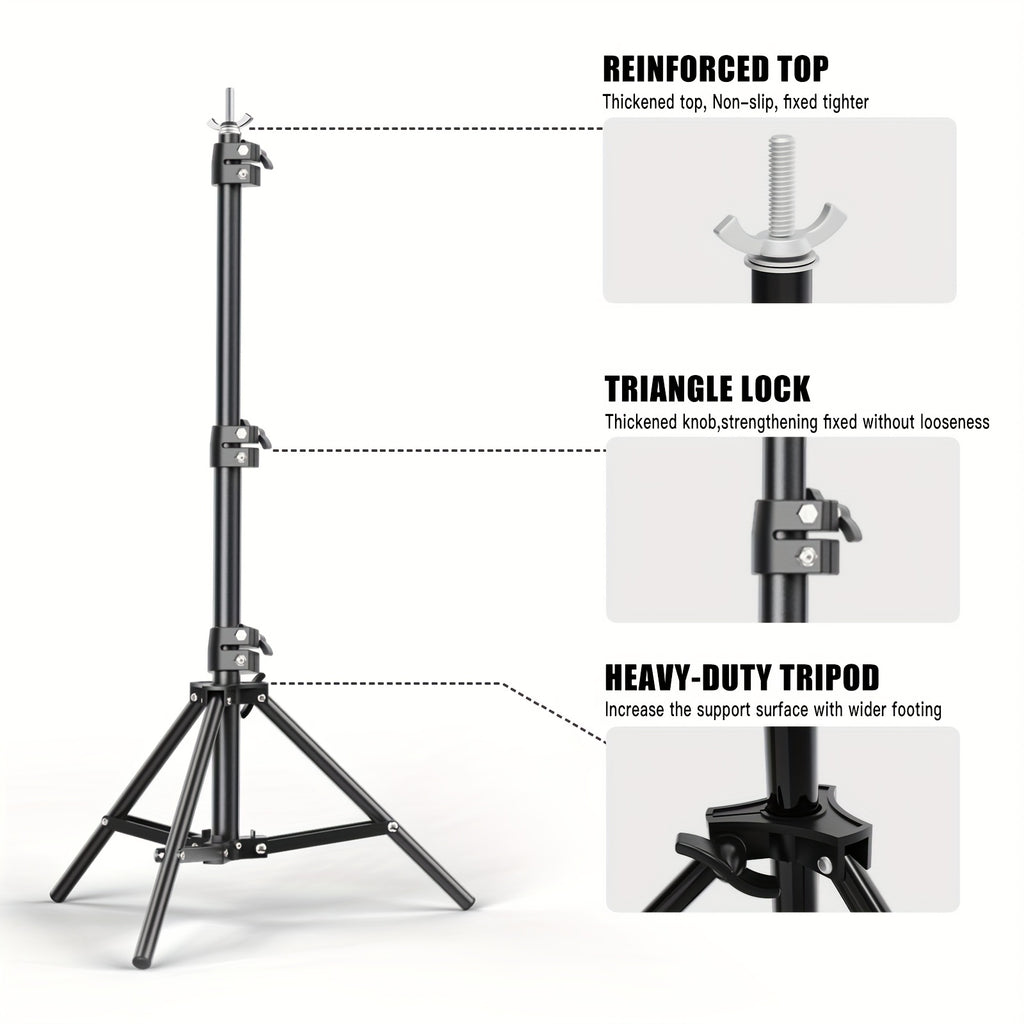BEIYANG10 X 20ft Adjustable Photo Backdrop Stand Kit, Durable Iron Construction with Carrying Bag, Clamps - Ideal for Photography, Video Studios, Birthday Parties & Display Stands
