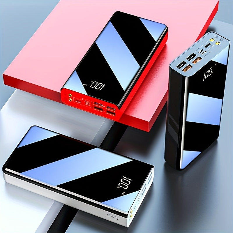 100000/50000mAh Portable Power Bank With Lighting, Fast USB Charger With LED Display, Flashlight And Emergency Power Reserve, Bidirectional Fast Charging, Can Charge Multiple Devices At The Same Time, Outdoor Camping Lights, Holiday Gifts