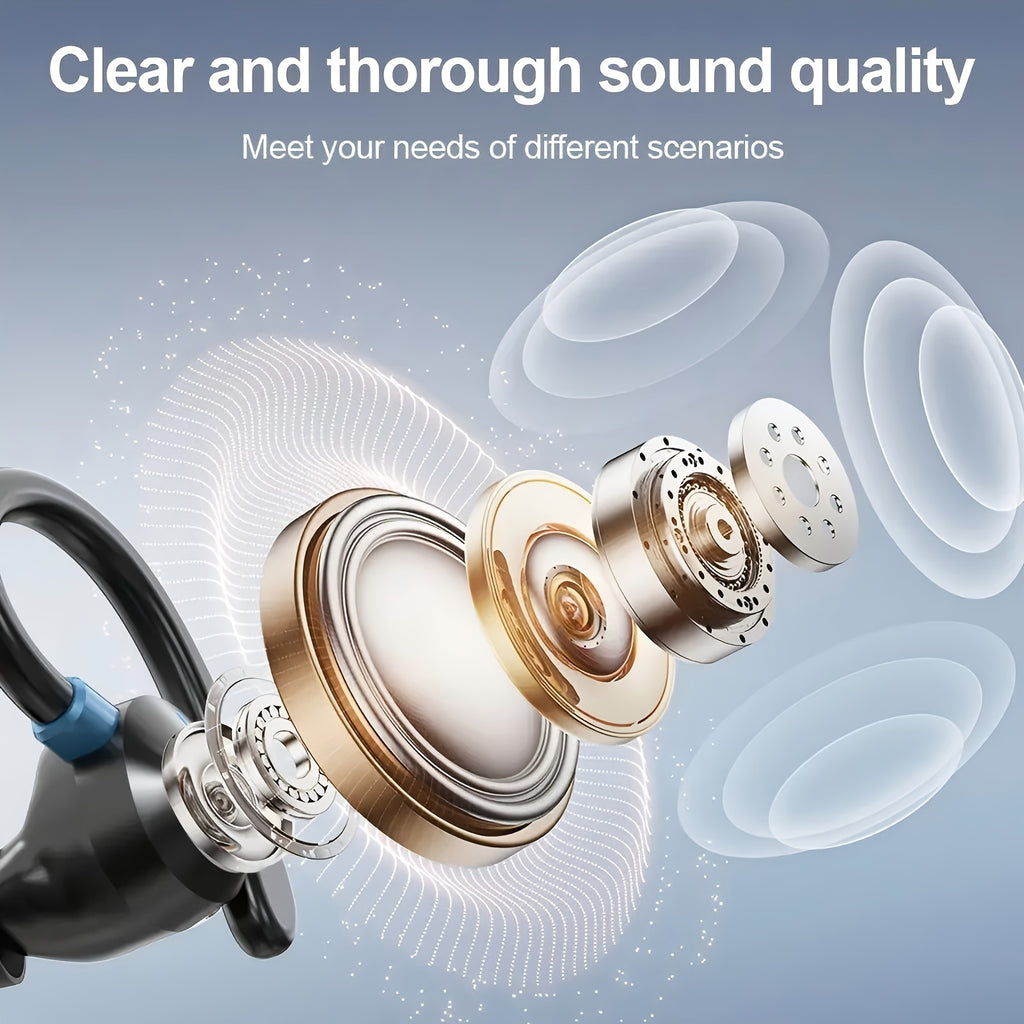 2026 New Wireless Earbuds Hi-Fi Stereo In-Ear Headphones Long Battery Life LED Digital Display Touch Control Noise Canceling Fast USB Charging Sport Gaming Headset Lightweight Fashion Earphones for Commute And Gamers