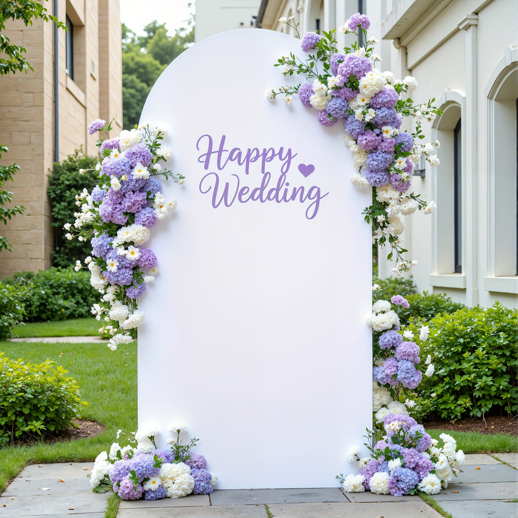 6ft Wedding Arch Cover Polyester Fitted Wedding Arch Stand Covers Round Top Backdrop Cover for Birthday Party Ceremony Banquet Decoration, Suitable for Wedding Ceremonies, Gender Reveals, Birthday Parties.