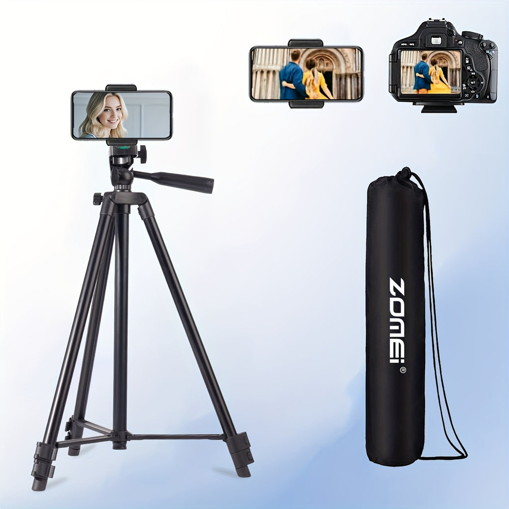 ZOMEI 55 "Professional Mobile Photography Tripod - Mobile Phone And Camera Dual-purpose Tripod - Travel Tripod - Action Camera Tripod - Professional Camera Stand, Handbag, Suitable for iPhone, for Android Phone, for Mirrorless Camera, Black