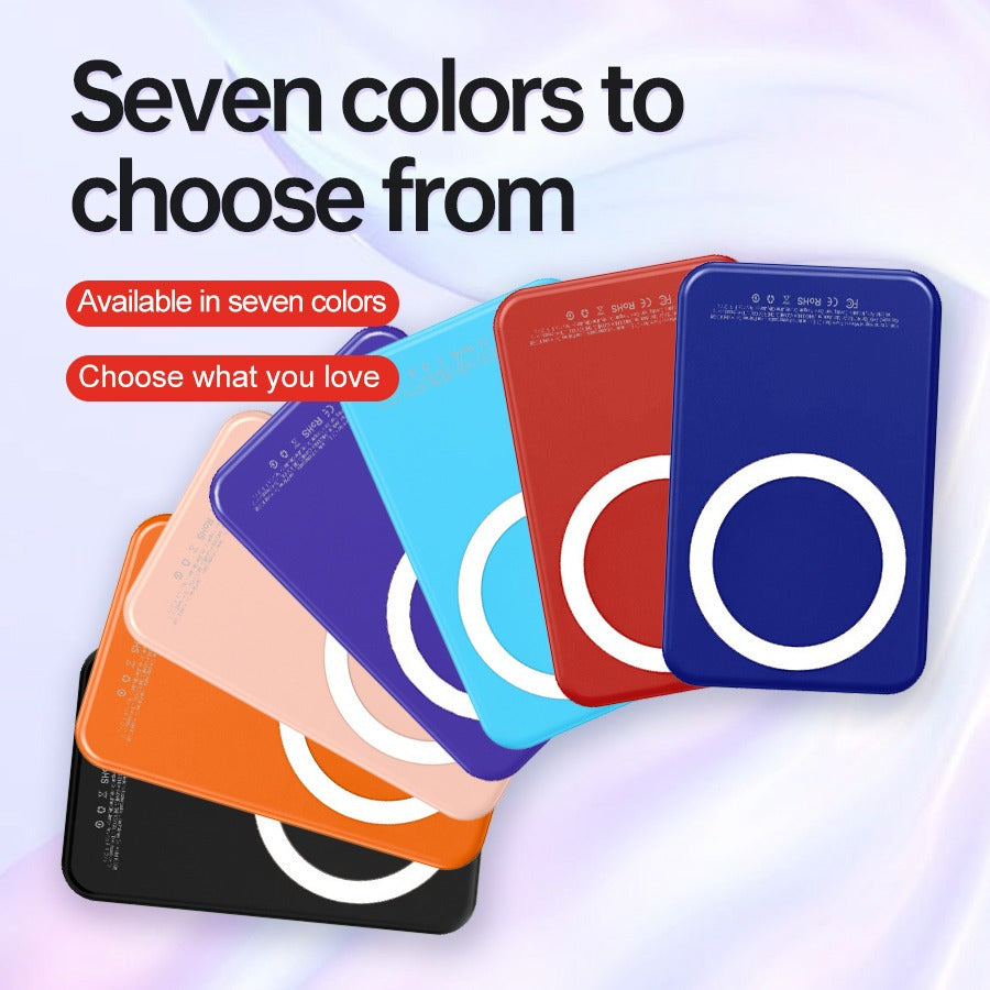 Winsway 5000mAh magnetic mini mobile power bank, supports PD and QC 3.0 fast charging, colorful and versatile, suitable for iPhone 17/16/15/14/13 series