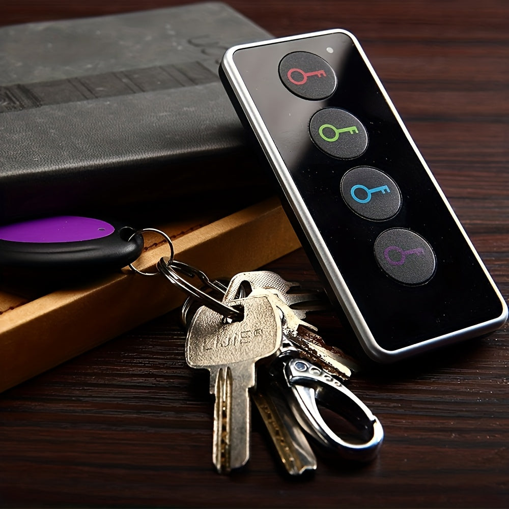 Key Finder with 1 Transmitter And 4 Receivers, Equipped with an LED Flashlight, Designed to Help Locate Keys, Mobile Phones, Wallets, And Remote Controls to Prevent Loss.