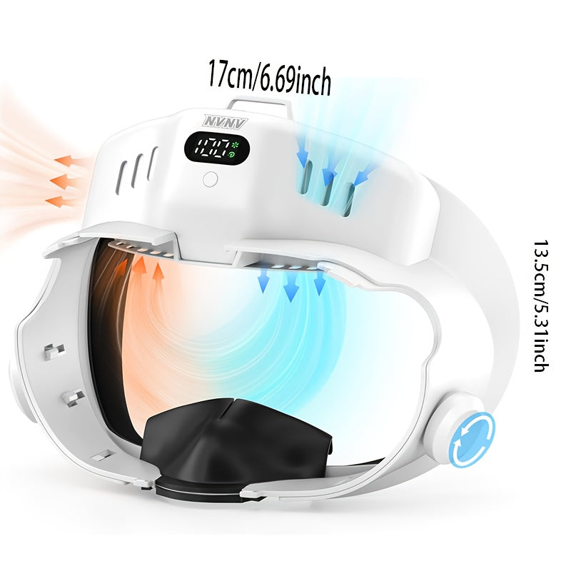 [VR Cooling Fan] Virtual Reality Cooling Fan, Suitable Only for Meta Quest 3, VR Accessory, Face Pad, Face Interface and Anti-Fog Fan, 3-Speed Independent Dual Turbo Cooling Fan, Dedicated Air Duct