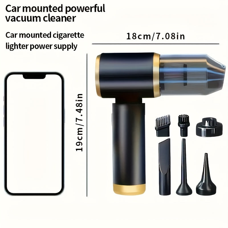 High-power Cordless Vacuum Cleaner That Can Suck Dust And Blow Air, with A Suction Power Of 6KPA. It Can Be Used In Both Cars And Homes. It Can Also Suck Or Blow Dust, And Has Complete Accessories, Making It Very Suitable for Cleaning Dust On Cars