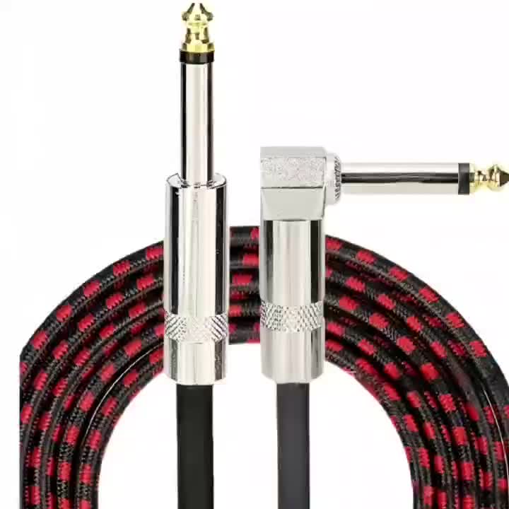 10/20ft High-End Guitar & Bass Amplifier Cable, RCA Connectors, Round Shape, 2024 Model, Durable & Flexible, Compatible with All Instruments, No Power, Non-Polarized