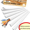[Father's Day Gifts] Cord Hider, Cable Raceway Cord Cover 10pcs Set 157in/6pcs Set 94in - Self-Adhesive Paintable Wire Hiding Channel (W0.95×H0.55in, White) for Home Office Desk Wall TV, Gifts Suitable for Father's Day