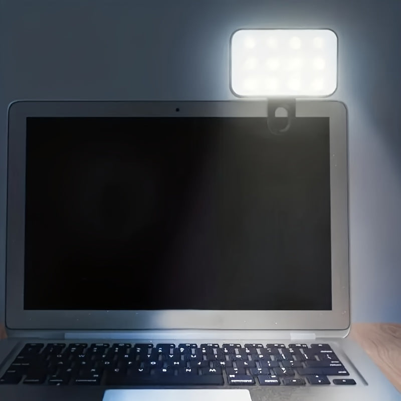 Mini Phone Clip Light, Portable Fill Light, for Video Conferencing, Selfies, Live Streaming, Makeup, for Phone Laptop Tablet
